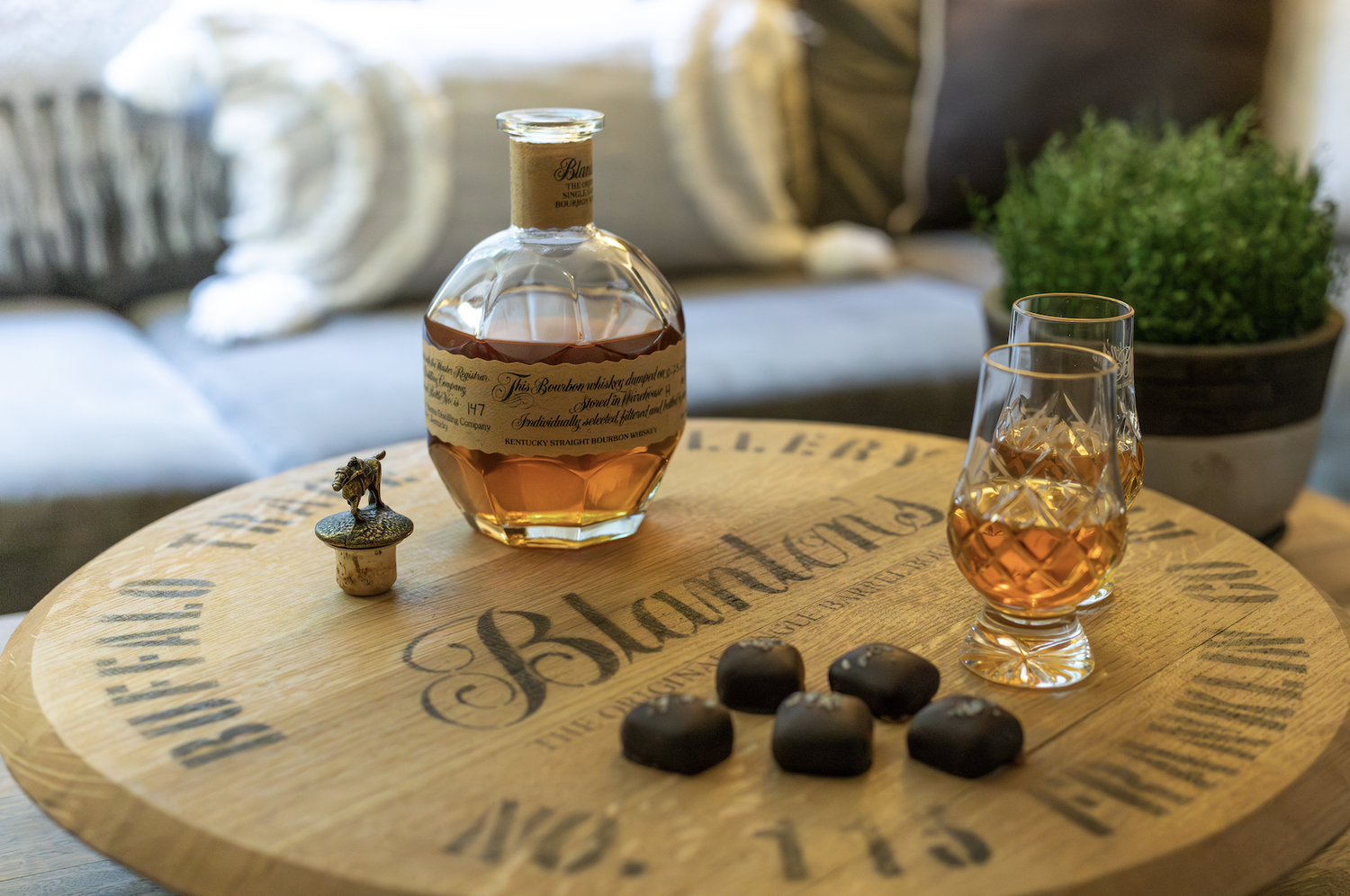 Blanton's Authentic Barrel Head Lazy Susan — The Official